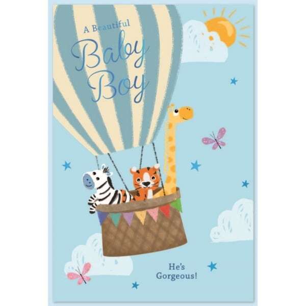 Simon Elvin A Beautiful Baby Boy Birthday Card (Pack of 6)