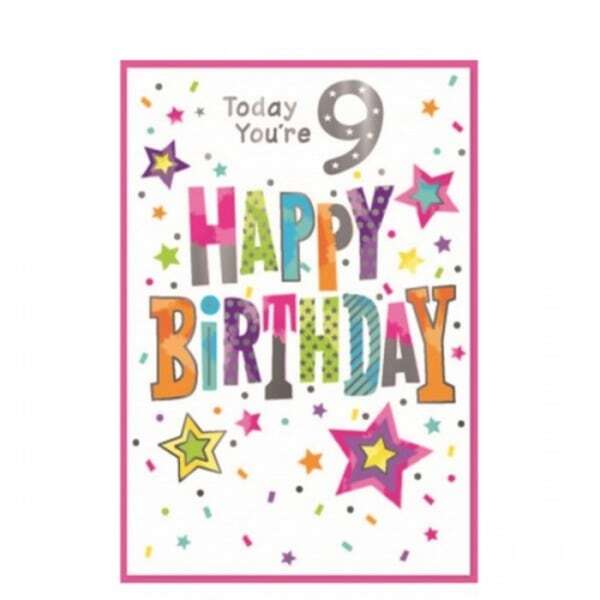 Simon Elvin Today You Are 9th Birthday Card (Pack of 6)