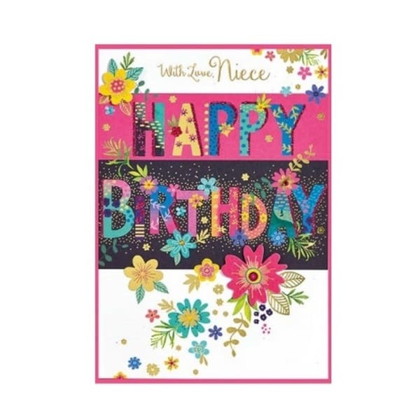 Simon Elvin With Love Niece Birthday Card (Pack of 6)