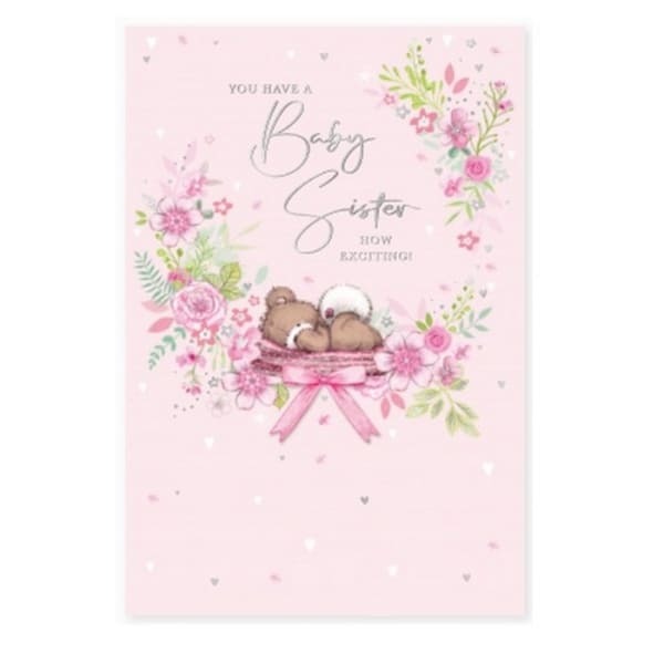 Simon Elvin You Have A Baby Sister Birthday Card (Pack of 6)