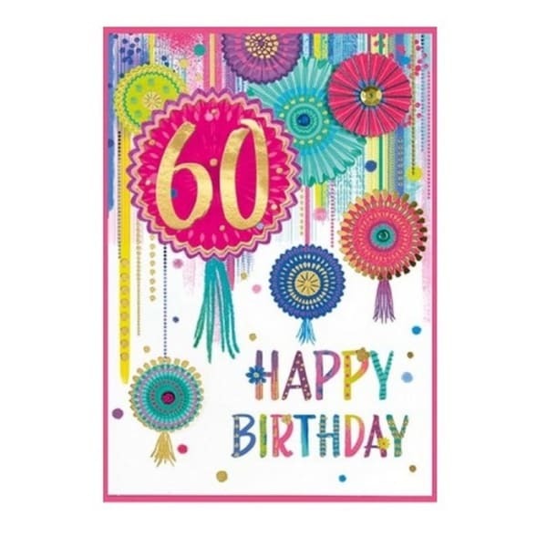 Simon Elvin Isabal Garden 60th Birthday Card (Pack of 6)