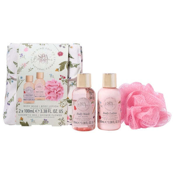 Spa Botanique Mini Shower Gift Set 100ml+100ml+Flower+Bag