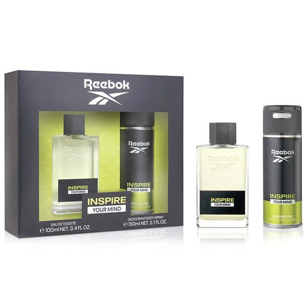 Reebok Inspire Your Mind Men Gift Set 100ml EDT+150ml Spray