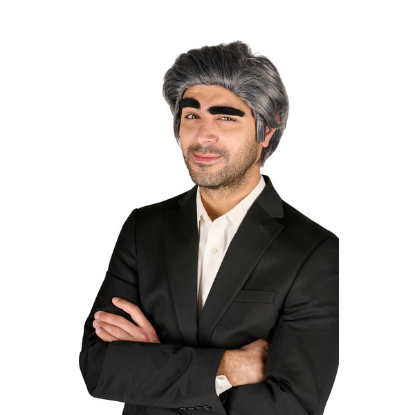 Orion Costumes Mens Johnny Wig & Eyebrows Set Grey