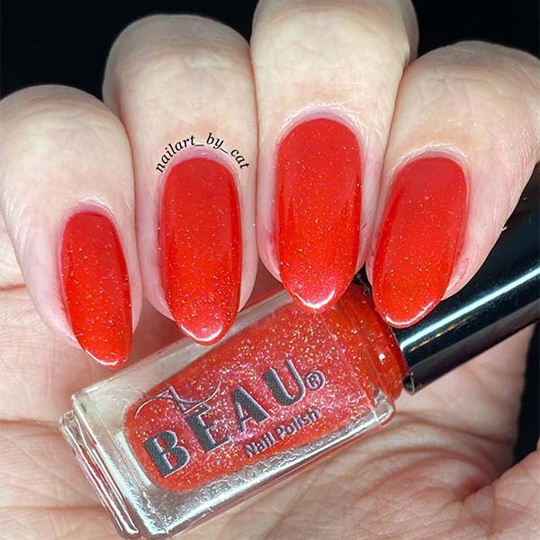 BEAU Polish Red-y & Waiting Holo Nail Polish 10ml