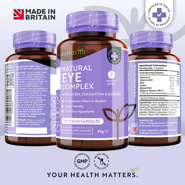 Nutravita Eye Complex + Lutein & Zeaxanthin - 90 Vegan Caps