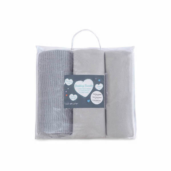 Clair De Lune Soft And Luxurious Baby Starter Set Grey