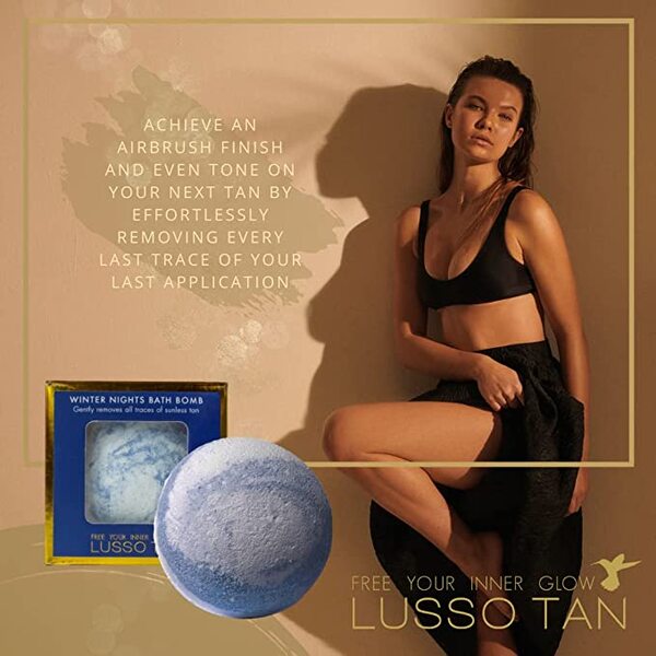 Lusso Tan Tan Removing Bath Bomb Winter Nights