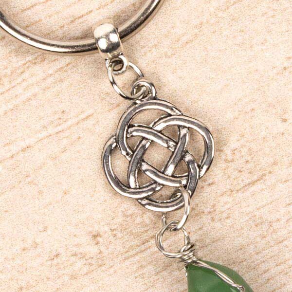 Myga Keyring - Eternal Knot & Aventurine