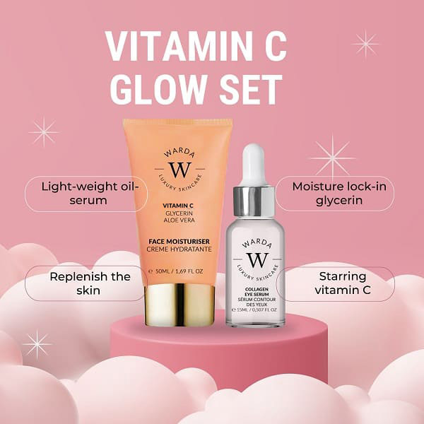 Warda Vitamin C Moisturiser 50ml + Eye Serum 15ml