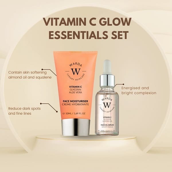 Warda Vitamin C Moisturiser 50ml + Vitamin C Glow Boost Oil