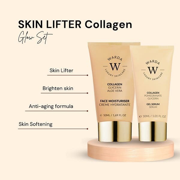 WARDA Collagen Moisturiser 50ml + Collagen Gel Serum