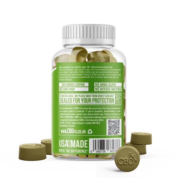 CBDfx Turmeric & Spirulina CBD Gummies X60 1500mg