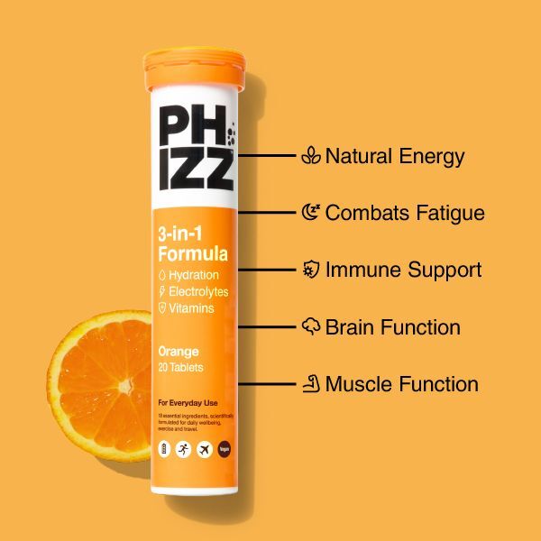 Phizz Orange 3in1 Hydration, Electrolytes & Vitamins x60