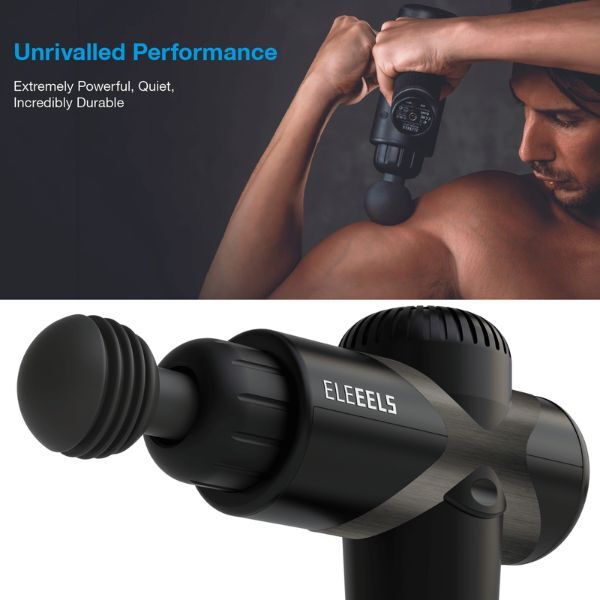 Eleeels X4 Massage Gun with Twistable Handle - Black