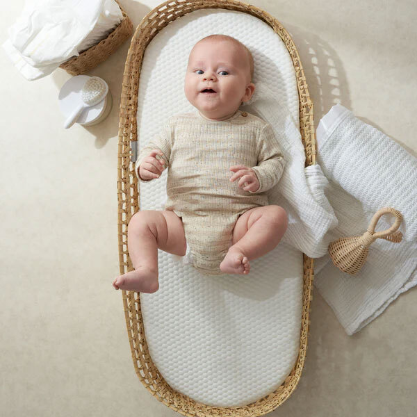 The Tiny Bed Co. Luxury Basket Changing Mat - With Soft Fabric Cover