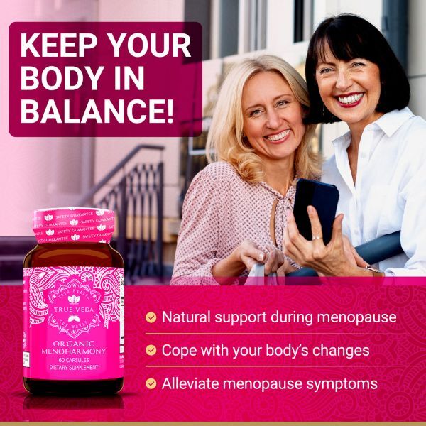 True Veda | Organic MenoHarmony | Menopause Support|60 Caps