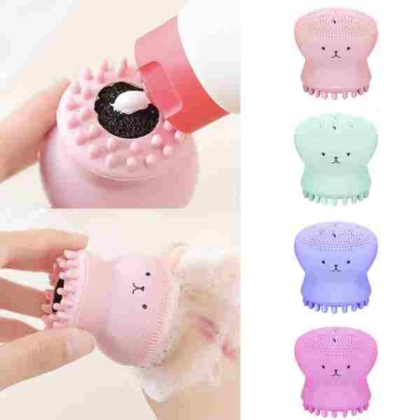 LUVYAH Cosmetics Octopus Exfoliating Cleansing Brush Pink