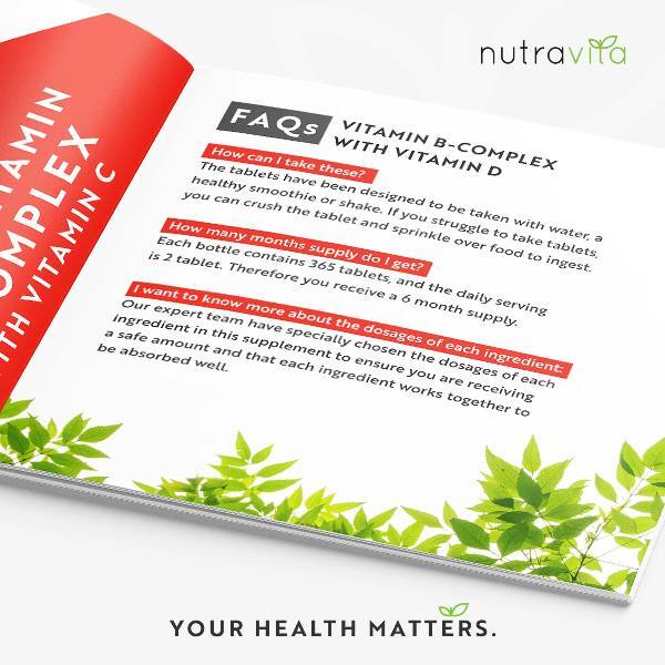 Nutravita Super Vitamin B Complex - 365 Vegan Tablets