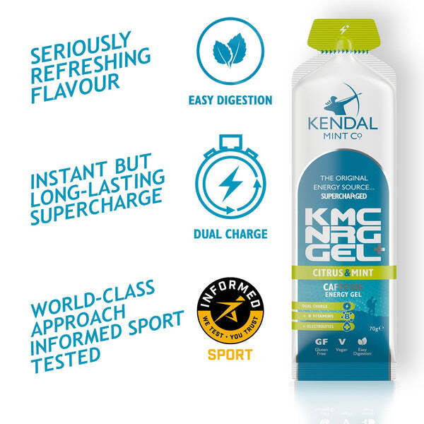 KMC NRG GEL+ Citrus & Mint Caffeine Bundle 48 x 70g