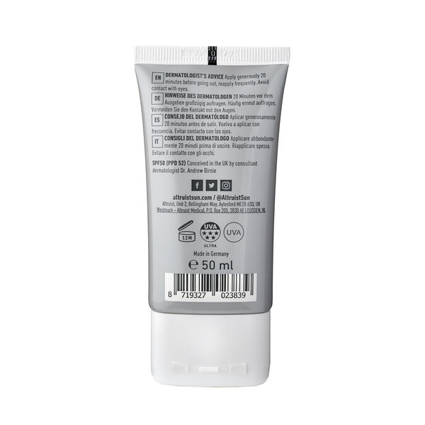 ALTRUIST Face Fluid SPF50 50ml