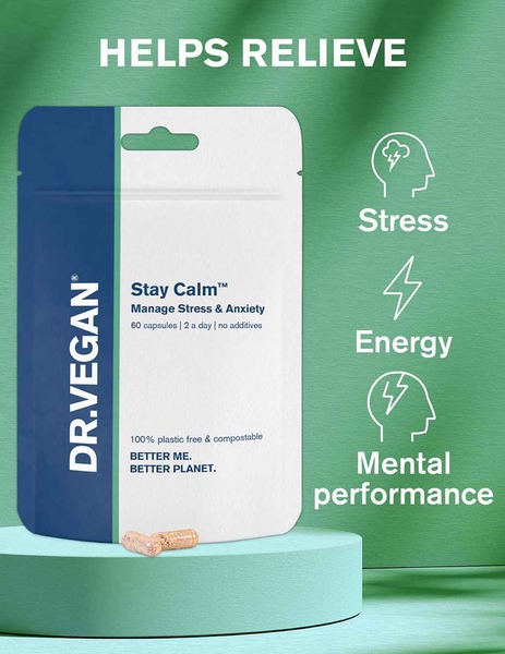 DR.VEGAN Stay Calm™ | 30 Day Supply | 2 Capsules Per Day