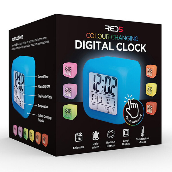 RED5 LED Colour Change Digital Clock