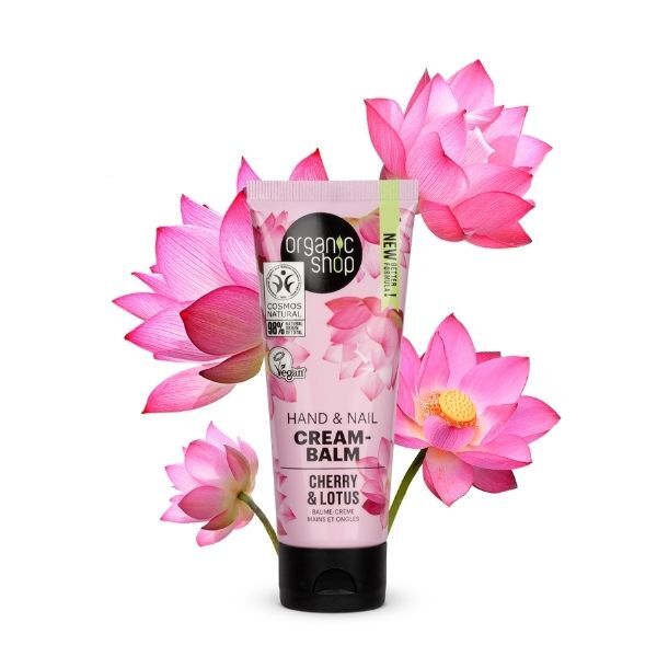 Organic Shop Hand & Nail Cream Cherry & Lotus 75ml