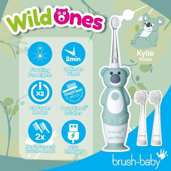 Brush Baby WildOnes™ Koala Toothbrush & Applemint Toothpaste