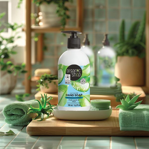 Organic Shop Softening Hand Soap Aloe & Milk 500ml