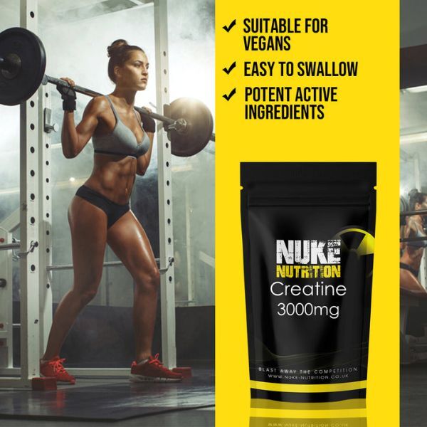 Nuke Nutrition Creatine Monohydrate Capsules 3000mg-120ct