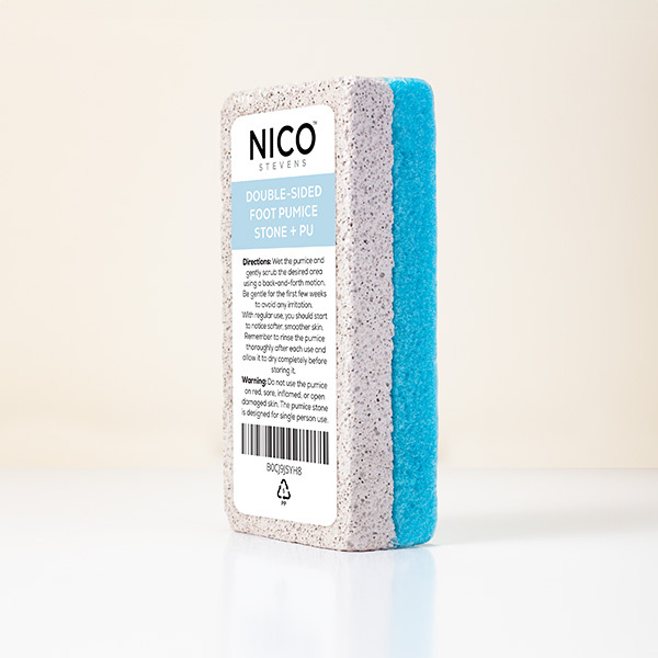 Nico Stevens Essentials Double Sided Pumice Stone + PU, Blue