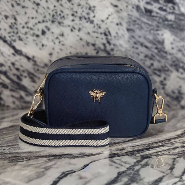 Alice Wheeler Mini Mayfair Blue Crossbody Bag