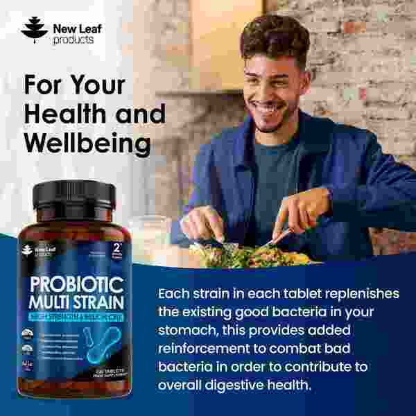 New Leaf Probiotic Multi Strain 120 Tablets Gut & Digestive