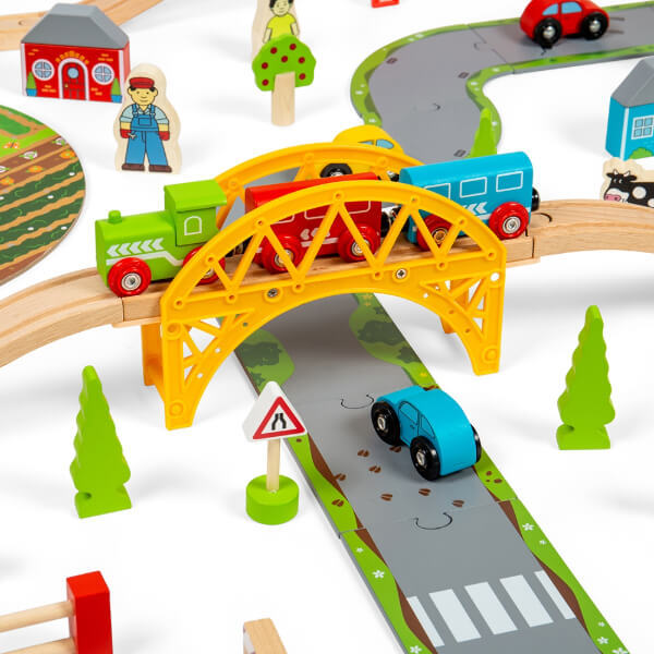 Bigjigs Rail Road & Rail Train Set