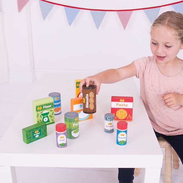 Bigjigs Toys Wooden Cupboard Groceries