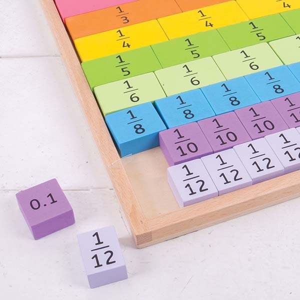 Bigjigs Toys Wooden Fractions Tray