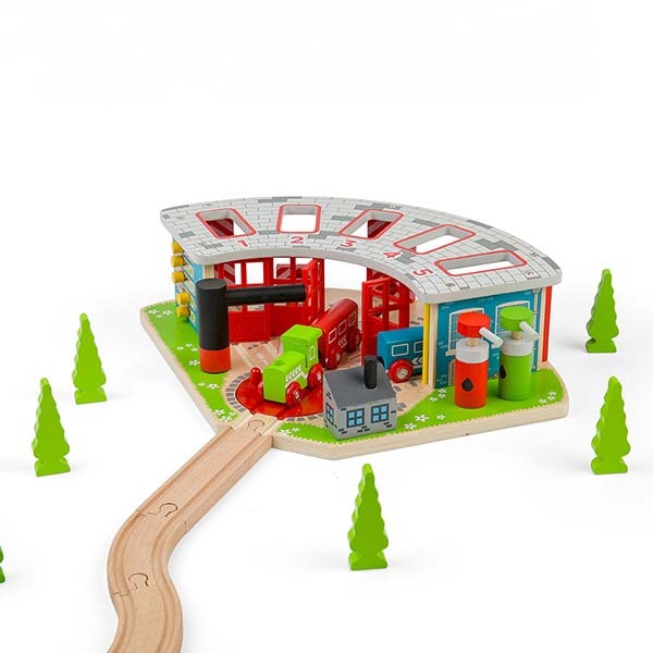 Bigjigs Rail 5 Way Engine Shed