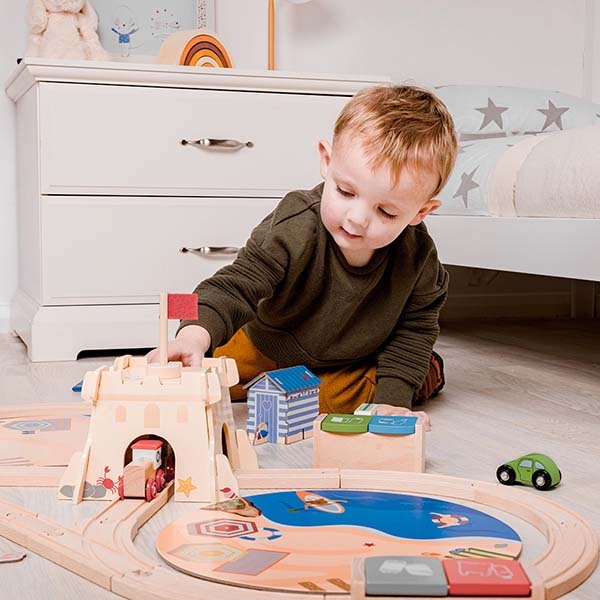 Bigjigs Rail Coastal Clean up Train Set