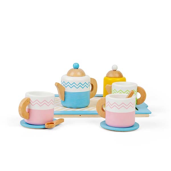 Bigjigs Toys Wooden Tea Tray Set