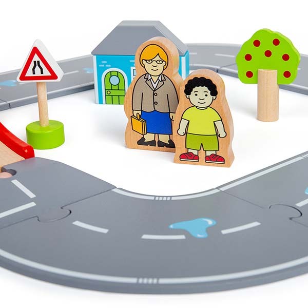 Bigjigs Rail 36 Piece Figure of Eight Roadway Set