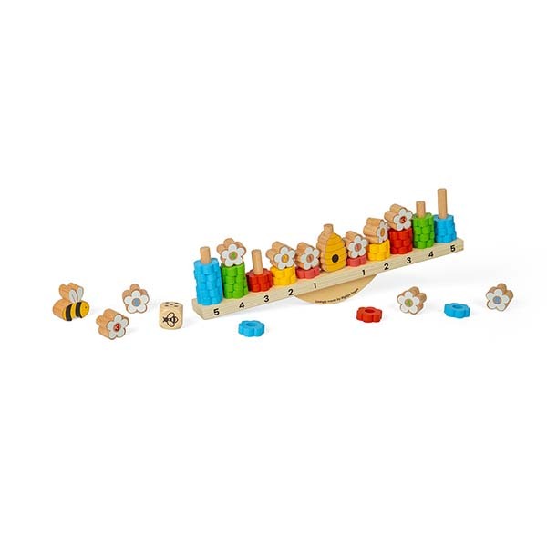 Bigjigs Toys Wooden Bee Balanced Game, 44 Play Pieces