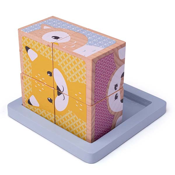 Bigjigs Toys Woodland Cube Puzzle