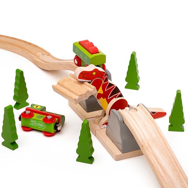 Bigjigs Rail T-Rex Bursting Bridge