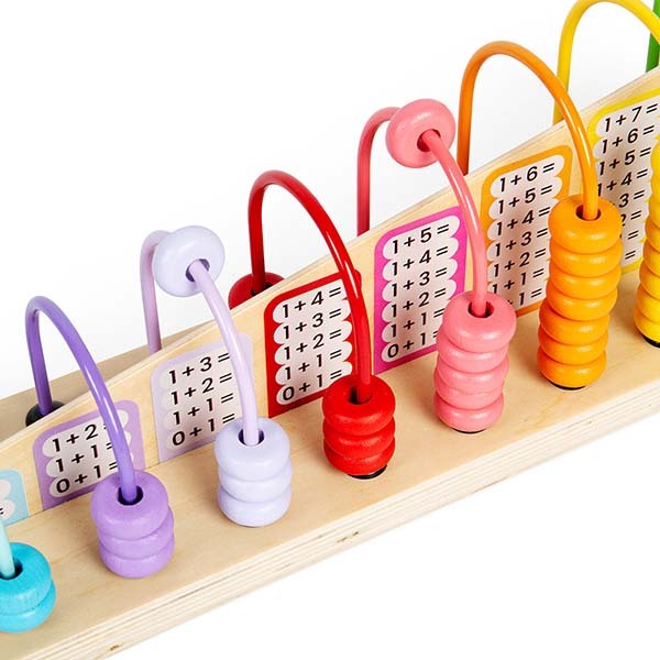 Bigjigs Toys Wooden Rainbow Counting Abacus