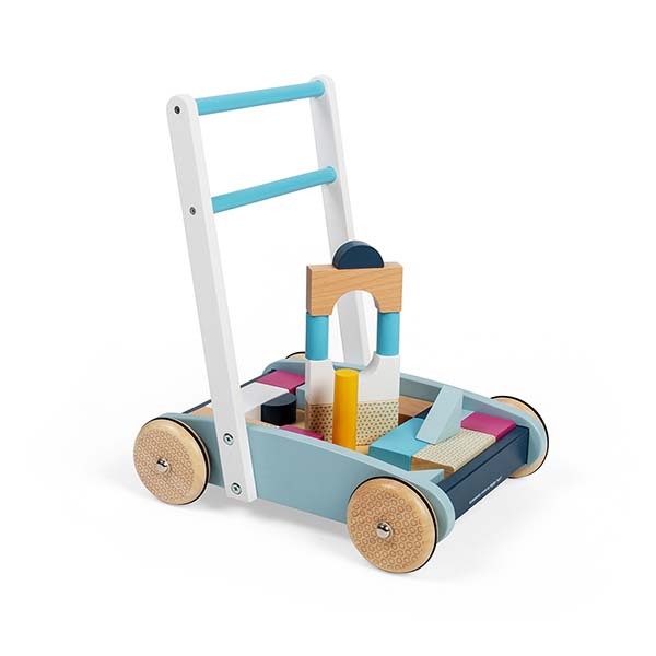 Bigjigs Toys Wooden Baby Walker with Bricks