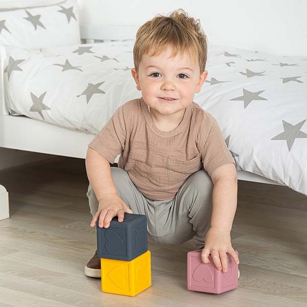 Bigjigs Toys Silicone Sensory Stacking Cubes