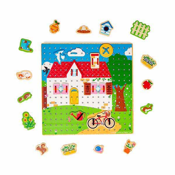 Bigjigs Toys House Lace-A-Shape Toy