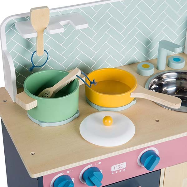 Bigjigs Toys Simply Scandi Wooden Kitchen Playset