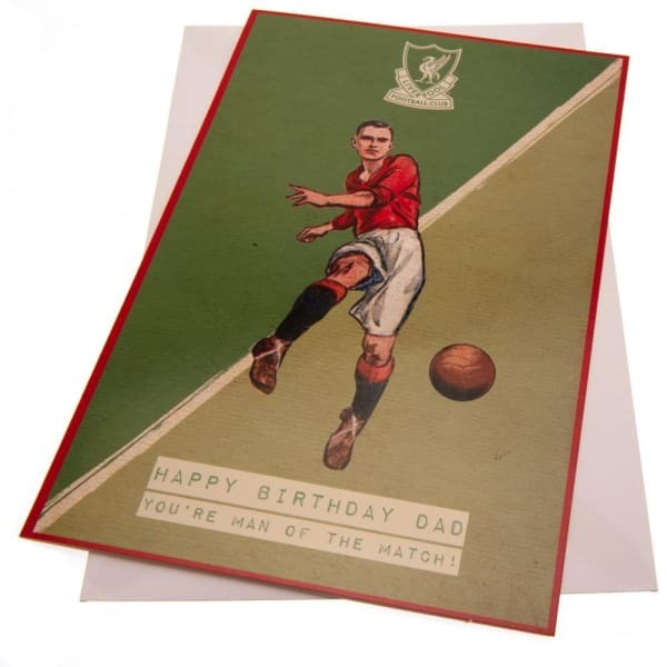 Liverpool FC Dad Retro Birthday Card (23cm x 15cm)